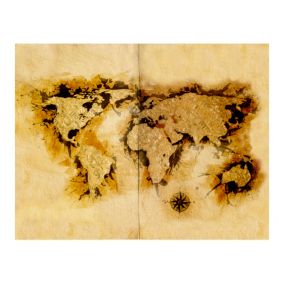 Papier peint intissé panoramique carte du monde gold-diggers' map of the world 400x309 cm