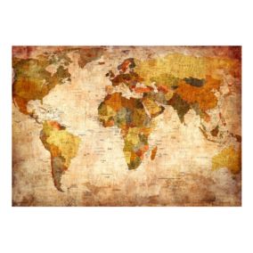 Papier peint intissé panoramique carte du monde old world map 350x245 cm