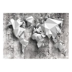 Papier peint intissé panoramique carte du monde world map: origami 200x140 cm