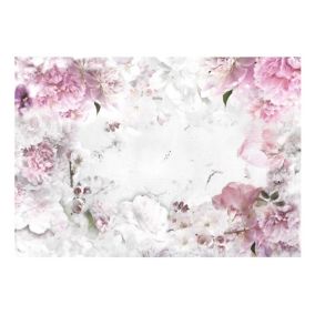 Papier peint intissé panoramique fleurs dancing peonies 150x105 cm