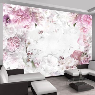 Papier peint intissé panoramique fleurs dancing peonies 150x105 cm