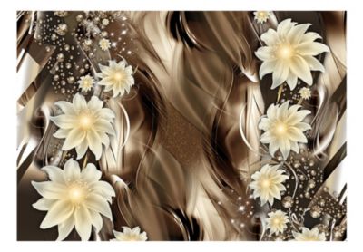Papier peint intissé panoramique fleurs depths of bronze 150x105 cm