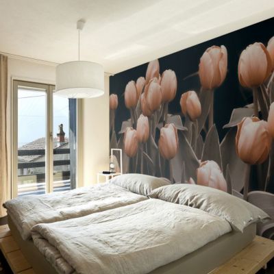 Papier peint intissé panoramique fleurs ladies among the flowers 350x270 cm