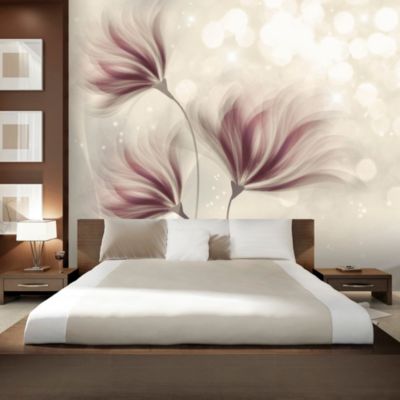 Papier peint intissé panoramique fleurs luminous morning 200x140 cm