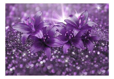 Papier peint intissé panoramique fleurs masterpiece of purple 400x280 cm