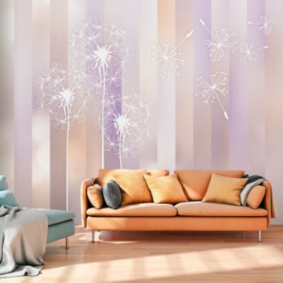 Papier peint intissé panoramique fleurs pastel land 400x280 cm