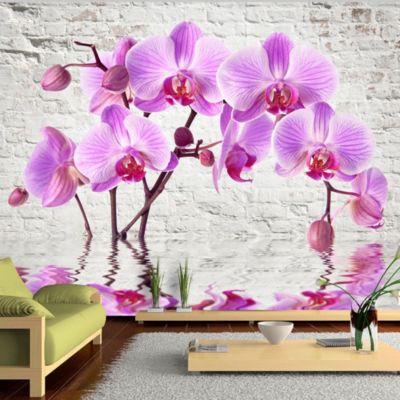 Papier peint intissé panoramique fleurs purple delight 100x70 cm