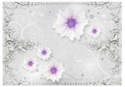 Papier peint intissé panoramique fleurs rise of romantic love 150x105 cm