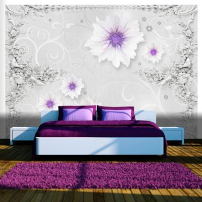 Papier peint intissé panoramique fleurs rise of romantic love 150x105 cm