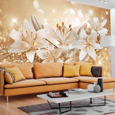 Papier peint intissé panoramique fleurs royal entourage 100x70 cm