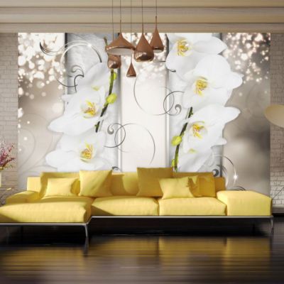 Papier peint intissé panoramique fleurs sophisticated duet 100x70 cm