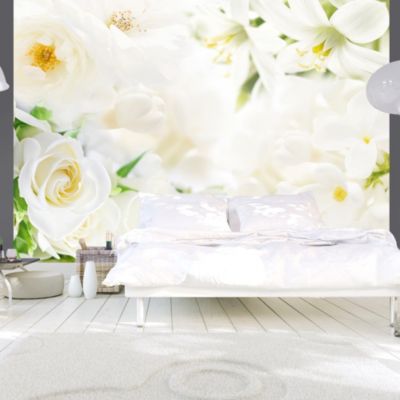 Papier peint intissé panoramique fleurs white sigh 400x280 cm
