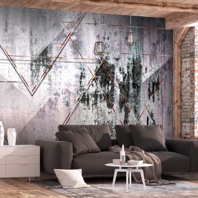 Papier peint intissé panoramique geometric wall 350x245 cm