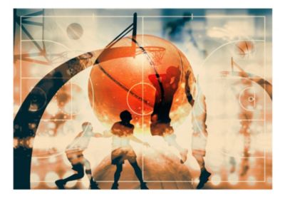 Papier peint intissé panoramique hobby i love basketball 300x210 cm