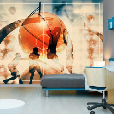 Papier peint intissé panoramique hobby i love basketball 300x210 cm