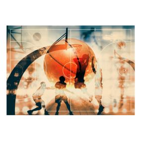 Papier peint intissé panoramique hobby i love basketball 350x245 cm