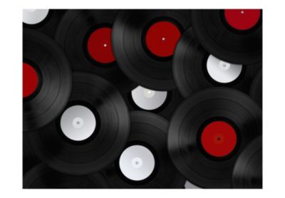 Papier peint intissé panoramique hobby vinyls: retro 300x231 cm