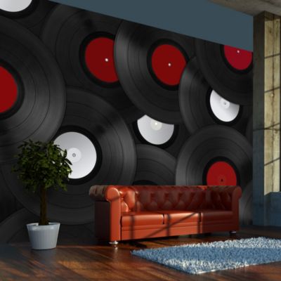 Papier peint intissé panoramique hobby vinyls: retro 300x231 cm