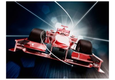 Papier peint intissé panoramique hobby vitesse et dynamique f1 - formule 1 200x154 cm