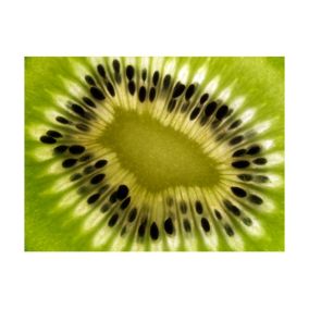 Papier peint intissé panoramique motifs de cuisine fruits: kiwi 350x270 cm