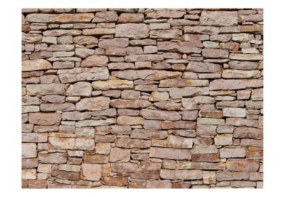 Papier peint intissé panoramique mur de pierre naturelle 350x270 cm