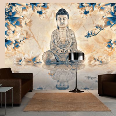 Papier peint intissé panoramique orient buddha of prosperity 300x231 cm