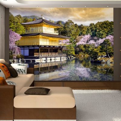 Papier peint intissé panoramique orient paysage japonais 200x140 cm
