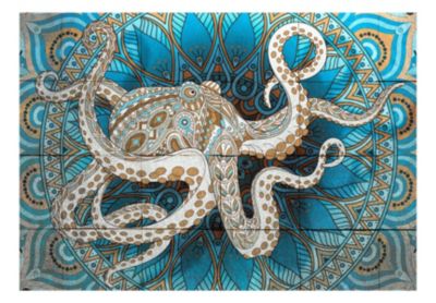 Papier peint intissé panoramique orient zen octopus 300x210 cm