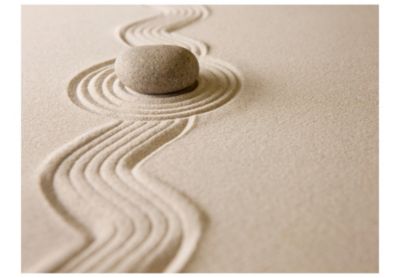 Papier peint intissé panoramique orient zen sand garden 300x231 cm