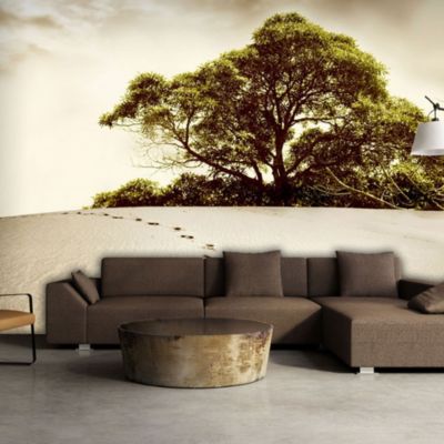 Papier peint intissé panoramique paysage arbre dans le désert 300x231 cm
