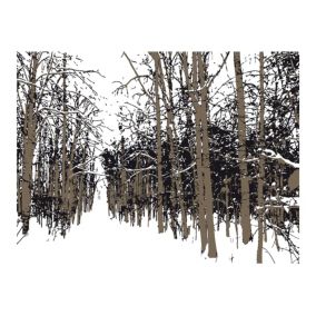 Papier peint intissé panoramique paysage arbres - automne 200x154 cm