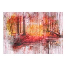 Papier peint intissé panoramique paysage autumnal forest 300x210 cm