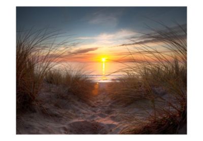 Papier peint intissé panoramique paysage coucher de soleil sur l'océan atlantique 400x309 cm