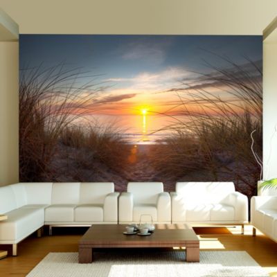 Papier peint intissé panoramique paysage coucher de soleil sur l'océan atlantique 400x309 cm