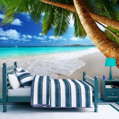 Papier peint intissé panoramique paysage île tropicale 400x280 cm