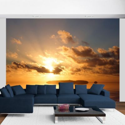 Papier peint intissé panoramique paysage mer - coucher de soleil 400x309 cm