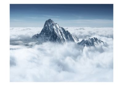 Papier peint intissé panoramique paysage montagne entourée de nuages 400x309 cm