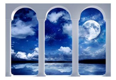 Papier peint intissé panoramique paysage night in greece 400x280 cm