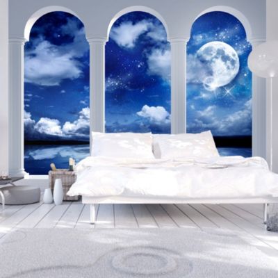 Papier peint intissé panoramique paysage night in greece 400x280 cm