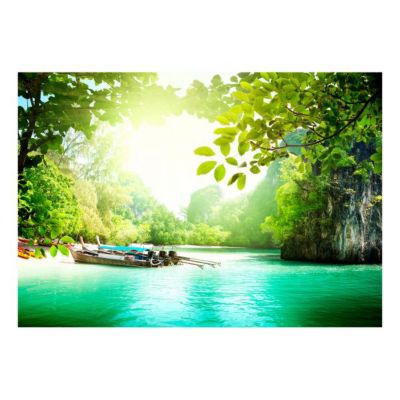 Papier peint intissé panoramique paysage paradis 300x210 cm