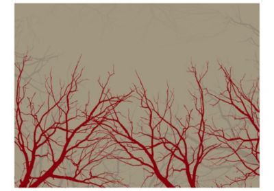 Papier peint intissé panoramique paysage red-hot branches 400x309 cm