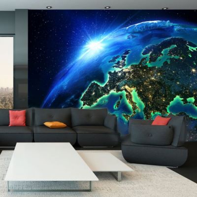 Papier peint intissé panoramique paysage the blue planet 300x210 cm
