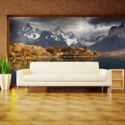 Papier peint intissé panoramique paysage torres del paine national park 250x193 cm