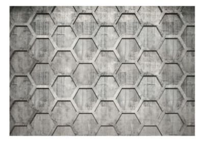 Papier peint intissé panoramique platinum cubes 400x280 cm