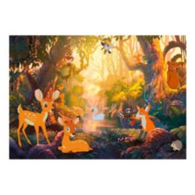 Papier peint intissé panoramique pour enfants animals in the forest 100x70 cm