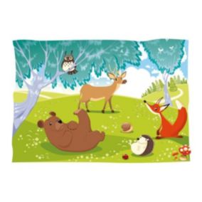 Papier peint intissé panoramique pour enfants animaux hilares 400x280 cm