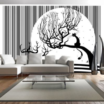 Papier peint intissé panoramique pour enfants cat's melody ii 100x70 cm