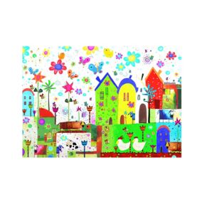 Papier peint intissé panoramique pour enfants happy farm 350x245 cm