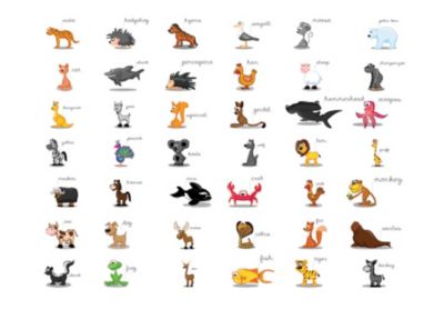Papier peint intissé panoramique pour enfants learning by playing (animals) 400x309 cm