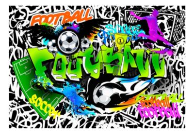 Papier peint intissé panoramique street art football graffiti 350x245 cm
